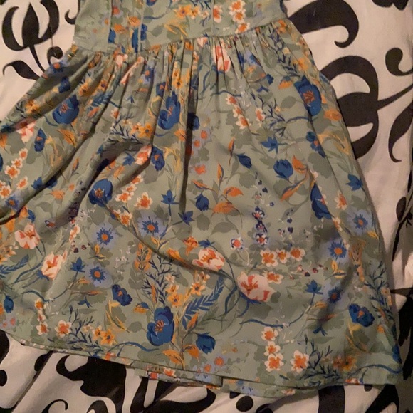 Green floral flowy casual dress - Picture 3 of 5